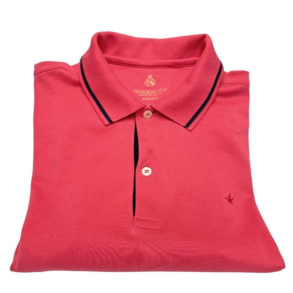Brazilian BROOKSGOLD Amaranth Interlock Pima Classic Polo - Picture 1 of 13